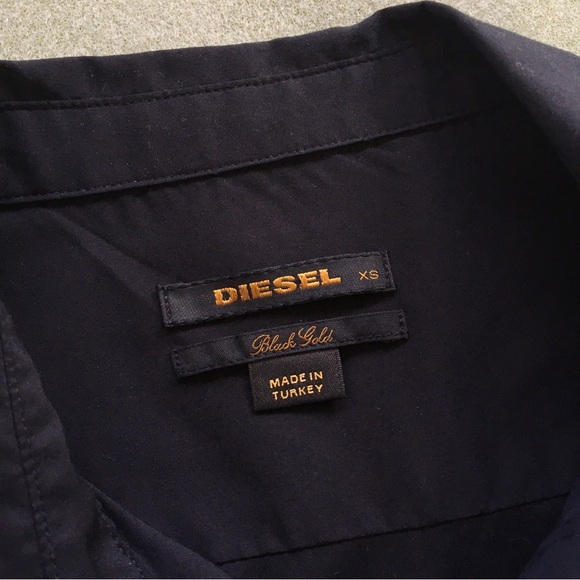 Diesel 'Black Gold' label - black shirt with gold accents - Picture 6 of 9